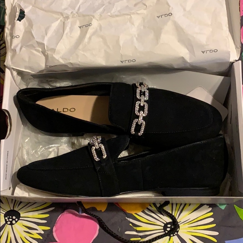 Black loafers